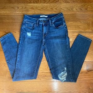 Levi’s distressed super skinny jeans